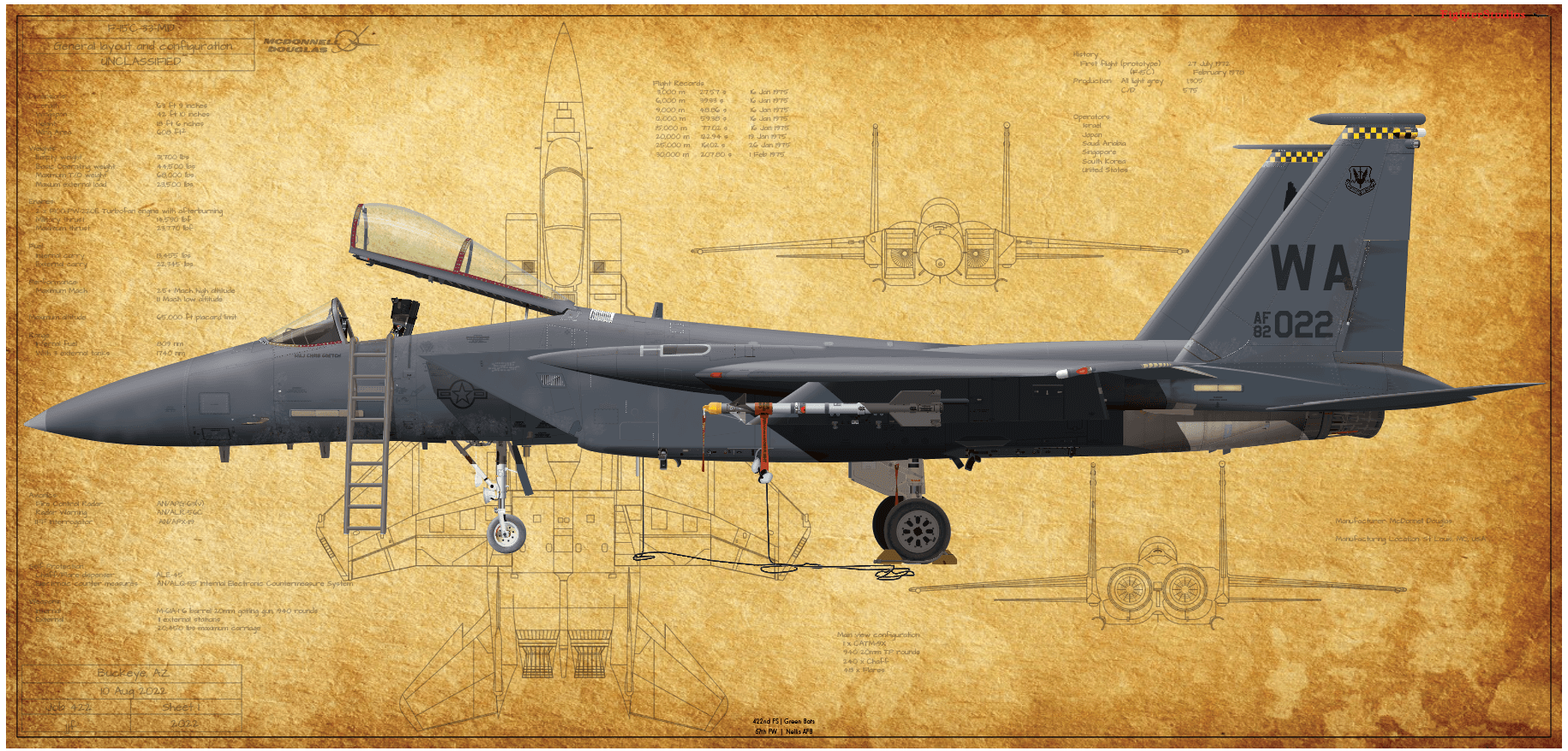 F-15C Eagle, 422 TES 
